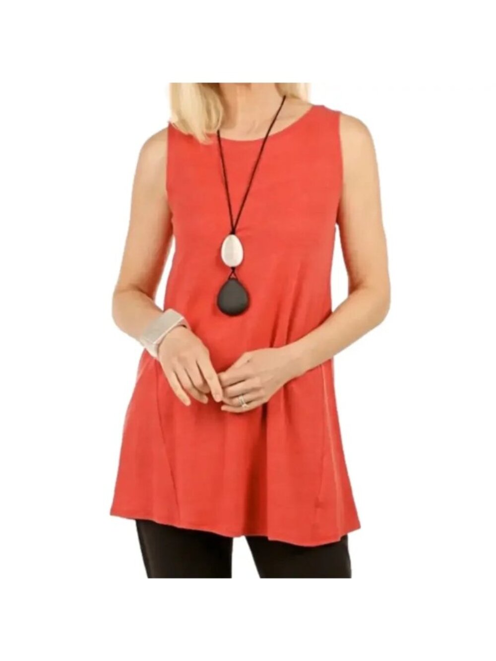 NEW MarlaWynne Linen Blend Sleeveless Tunic Top Size XS